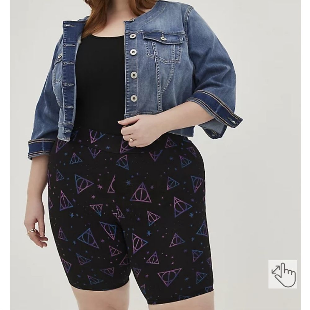 Torrid Harry Potter Deathly Hallows bike shorts